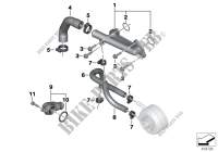 Flexibles liquide refroid/piècs montag pour BMW Motorrad C 650 Sport 16 à partir de 2014