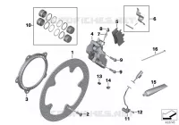 Frein de roue avant - jeu de rivets Freins R 1200 bmw-moto 2009 K2x 70008