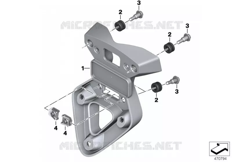 Adaptateur de plaque dimmatricul. BMW Motorrad BMW Motorrad G 310 2016   K03 (0G01, 0G11)