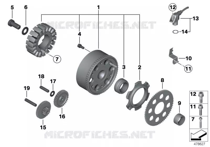 Alternateur BMW Motorrad BMW Motorrad F 800 2011 K7x  K71 (0B03, 0B13)