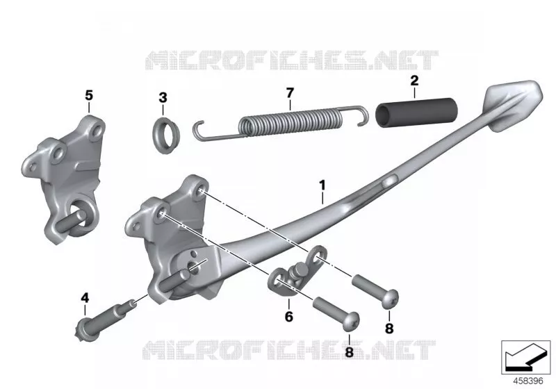 Bequille laterale BMW Motorrad BMW Motorrad K 1300 2007 K4x 4 cyl.  K43 (0518,0519)