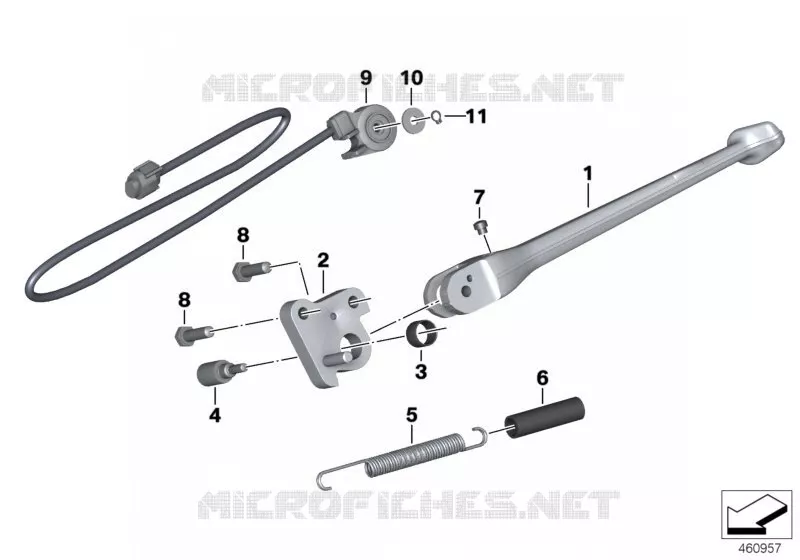 Bequille laterale BMW Motorrad BMW Motorrad S 1000 2010   K46 (0524,0534)