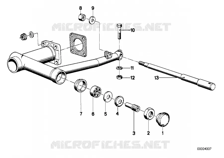 Bras oscillant de roue ar pieces sep. BMW Motorrad BMW Motorrad Classic R 45 1980 Boxer (78-85)  R45