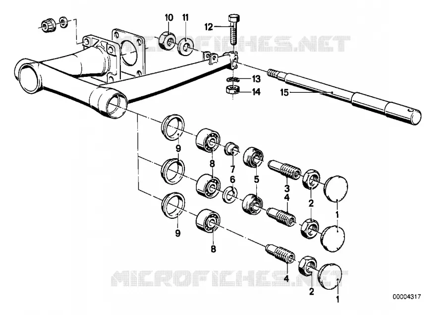 Bras oscillant de roue ar pieces sep. BMW Motorrad BMW Motorrad Classic R 75 1979 2V (76-85)  R75