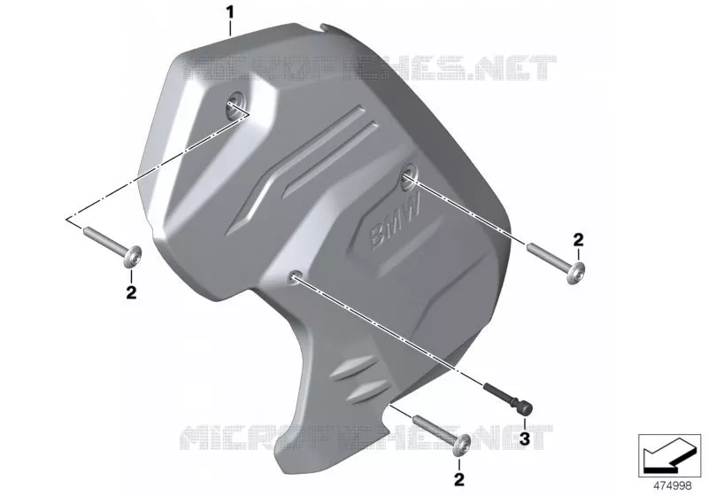 Cache boîte de vitesses gauche BMW Motorrad BMW Motorrad K 1600 2015 6 cyl.  K48 (0F01, 0F11)