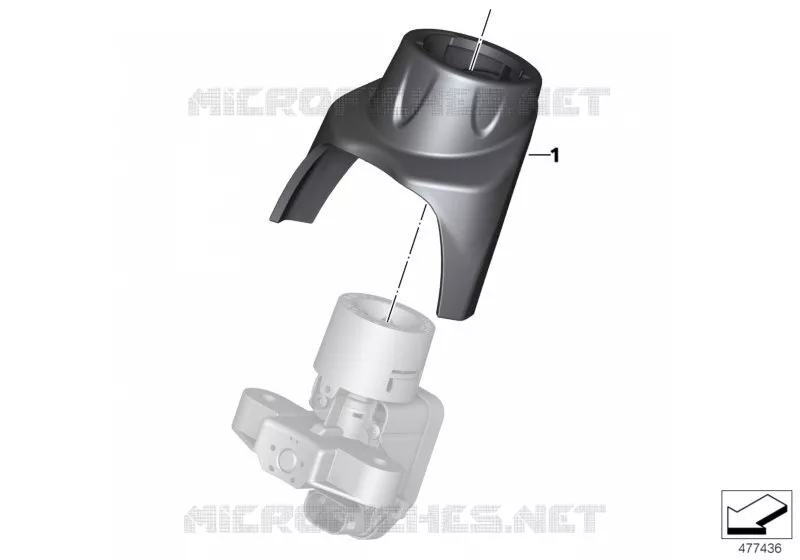 Cache commutateur allumage/démarrage BMW Motorrad BMW Motorrad R nineT 2015 16  K21 (0J01, 0J03)
