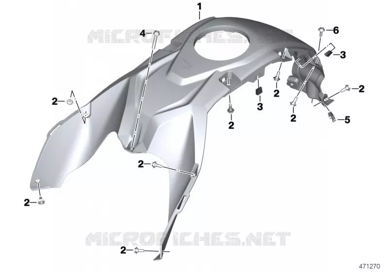 Cache-réservoir central BMW Motorrad BMW Motorrad G 310 2016   K03 (0G01, 0G11)