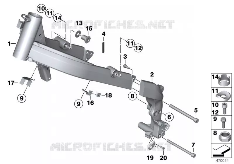 Cadre avant BMW Motorrad BMW Motorrad G 650 2006 X  K15 (0165,0195)
