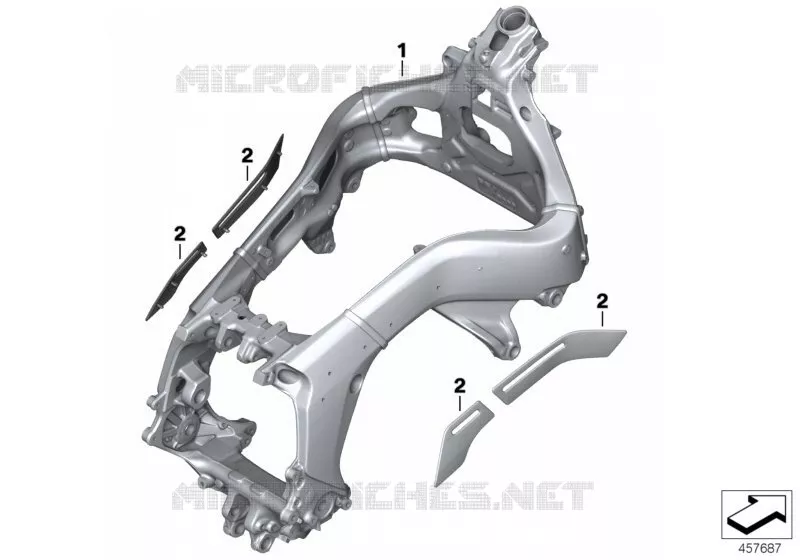 Cadre principal BMW Motorrad BMW Motorrad K 1600 2015 6 cyl.  K48 (0F01, 0F11)