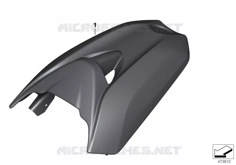 Capot de selle HP carbone BMW Motorrad BMW Motorrad K 1200 2004 K4x 4 cyl.  K43 (0584,0594)