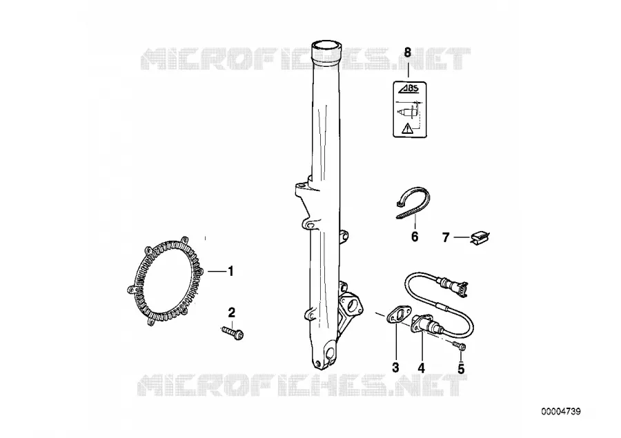 Capteur vitesse roue Integral ABS avant BMW Motorrad BMW Motorrad R 1150 2000 4V  R22 (0447,0498)