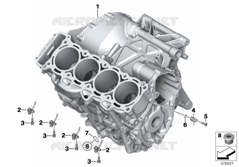 Carter-moteur BMW Motorrad BMW Motorrad S 1000 2015   K46 (0D50, 0D60)