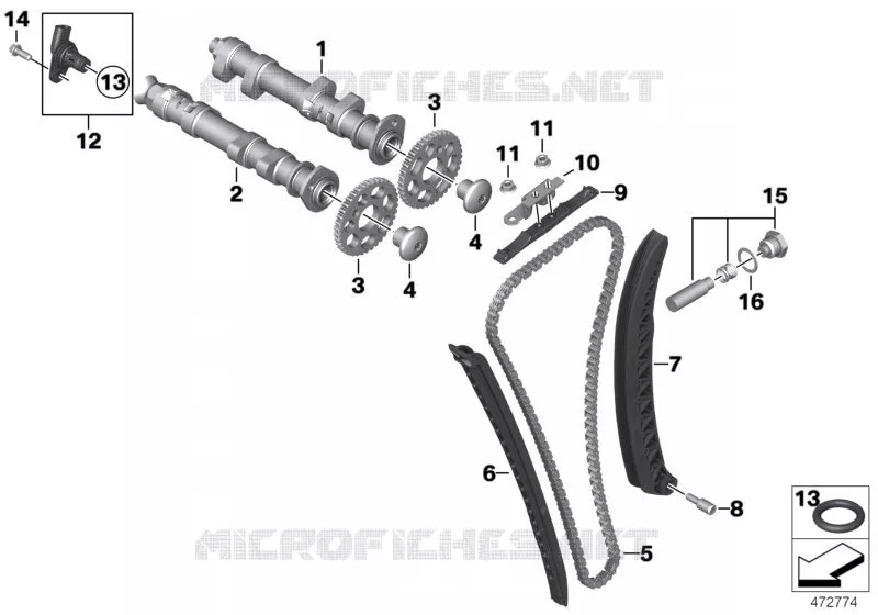 Cde soupapes-arbre a cames/transm chaine BMW Motorrad BMW Motorrad F 700 2014 K7x  K70 (0B06, 0B16)