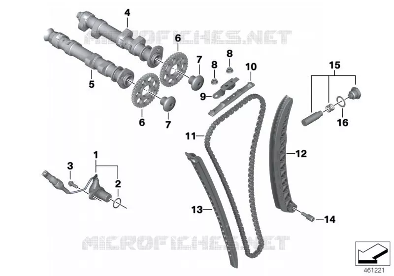 Cde soupapes-arbre a cames/transm chaine BMW Motorrad BMW Motorrad F 800 2004 K7x  K71 (0234,0244)