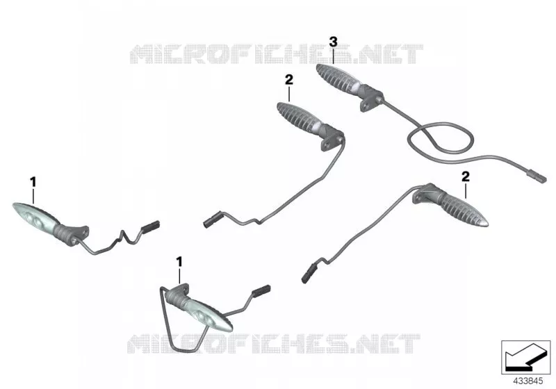 Clignotants à LED BMW Motorrad BMW Motorrad R 1200 2015 K5x  K50 (0A51, 0A61)