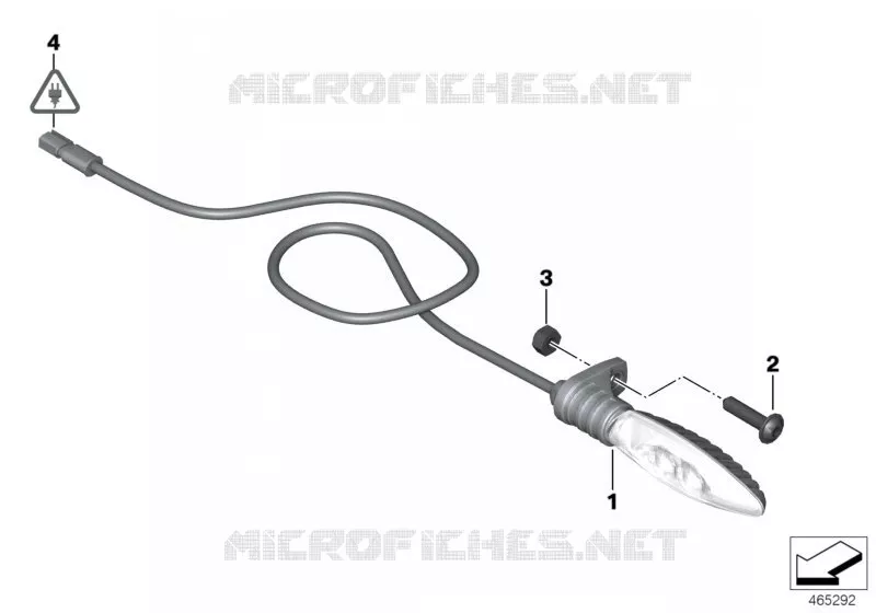 Clignotants avant à LED BMW Motorrad BMW Motorrad S 1000 2011   K42 (0D01, 0D11)