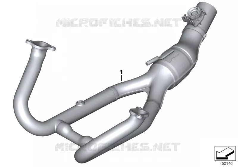 Collecteur déchappement chromé BMW Motorrad BMW Motorrad R 1200 2014 K5x  K54 (0A05, 0A15)
