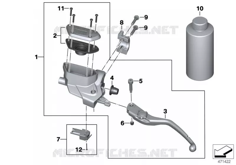 Commande de débrayage BMW Motorrad BMW Motorrad K 1600 2015 6 cyl.  K48 (0F01, 0F11)