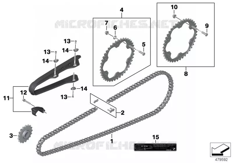 Commande par chaines BMW Motorrad BMW Motorrad F 650 2006 K7x  K72 (0218,0228)