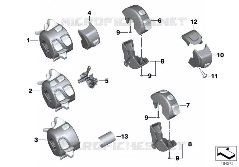 Commodo guidon bus LIN BMW Motorrad BMW Motorrad K 1600 2017 6 cyl.  K61 (0F51, 0F53)