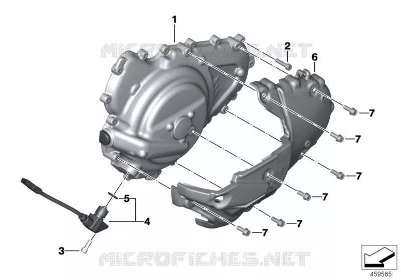 Couvercle de carter de moteur gauche BMW Motorrad BMW Motorrad C 650 2011   K19 (0133, 0134)