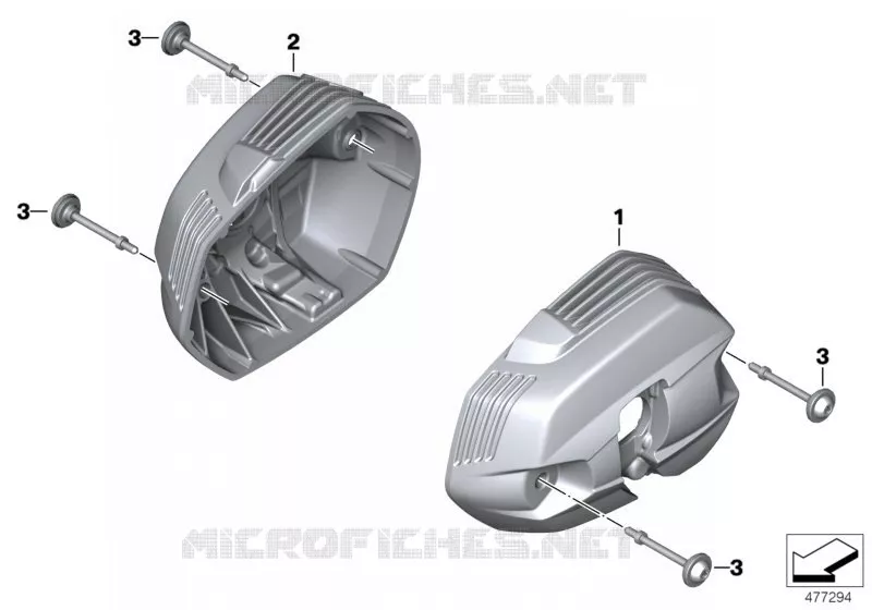 Couvre-culasse aluminium BMW Motorrad BMW Motorrad R nineT 2013   K21 (0A06, 0A16)