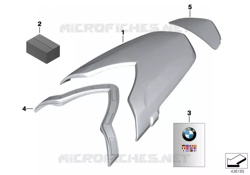 Couvre-selle passager BMW Motorrad BMW Motorrad F 800 2004 K7x  K71 (0234,0244)