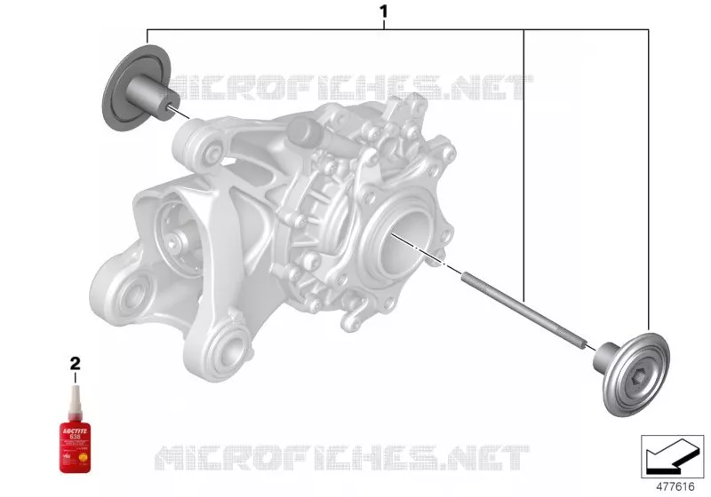 Elém.de recouvr.essieu arrière Machined BMW Motorrad BMW Motorrad R 1200 2008 K2x  K25 (0450,0460)