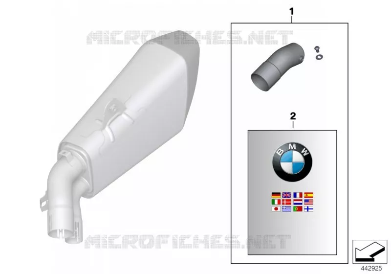 Elément de silencieux BMW Motorrad BMW Motorrad S 1000 2014   K49 (0D03, 0D13)
