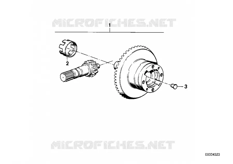 Ensemble de pignons p pont arriere BMW Motorrad BMW Motorrad Classic R 80 1991 2V (91-95)  R80