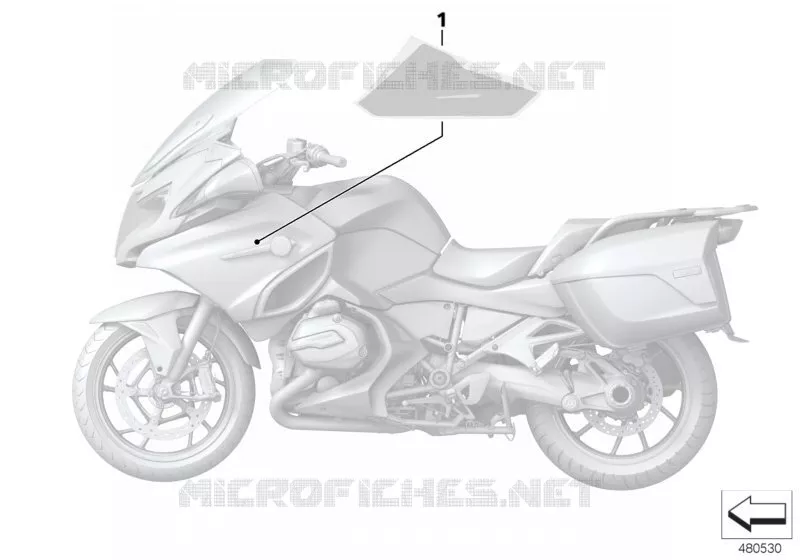 Etiquette adhésive BMW Motorrad BMW Motorrad R 1200 2013 K5x  K52 (0A03, 0A13)
