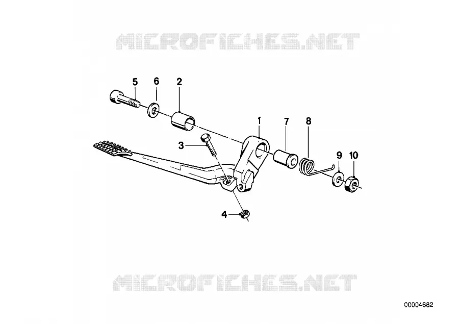 Frein de roue ar-levier de frein BMW Motorrad BMW Motorrad Classic K1 1988 4 cyl. 4 soup.  K589 (0525,0535)