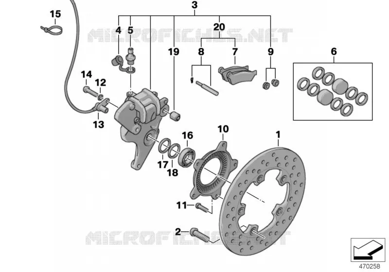Frein de roue arrière BMW Motorrad BMW Motorrad C1 2000 C1  C1 200 (0192)