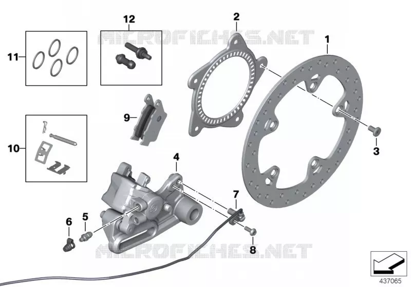 Frein de roue arrière BMW Motorrad BMW Motorrad F 800 2013 K7x  K73 (0B04, 0B14)