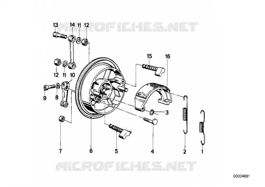 Frein de roue avant BMW Motorrad BMW Motorrad Classic R 75 1969 Boxer (69-76)  R75