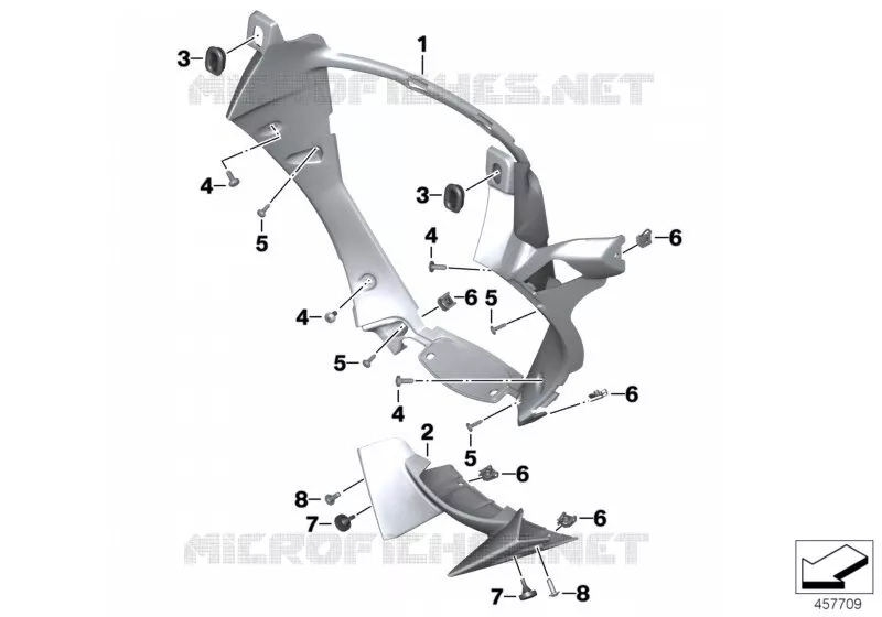 Gaine dair refroidisseur deau BMW Motorrad BMW Motorrad K 1600 2010 6 cyl.  K48 (0601,0611)