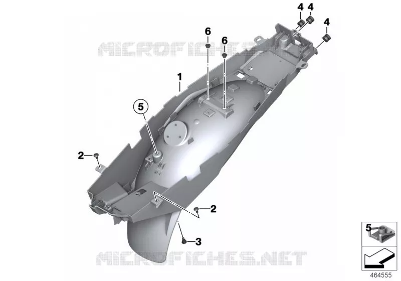 Garde-boue arrière BMW Motorrad BMW Motorrad R 1250 2017 K5x  K50 (0J91, 0J93)