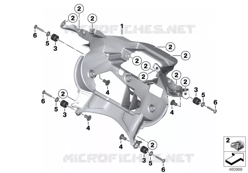 Habillage intérieur BMW Motorrad BMW Motorrad K 1600 2015 6 cyl.  K48 (0F01, 0F11)
