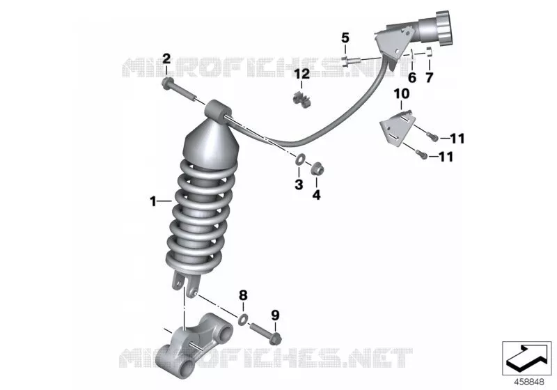 Jambe de suspension arrière BMW Motorrad BMW Motorrad F 650 1999   R13 (0172,0182)