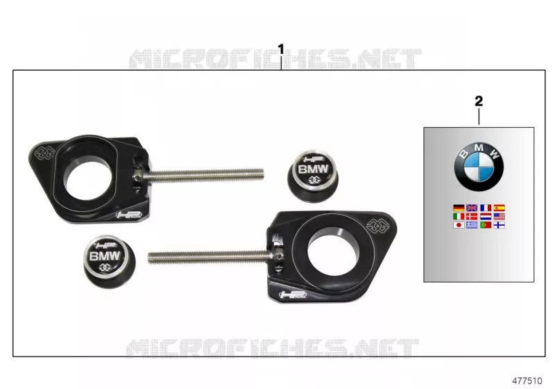 Jeu tendeur de chaîne HP Race BMW Motorrad BMW Motorrad S 1000 2008   K46 (0507,0517)