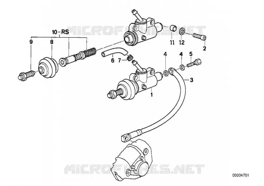 Maitre-cylindre de frein arriere BMW Motorrad BMW Motorrad K 1100 1989 4 cyl. 4 soup.  K589 (0526, 0536)