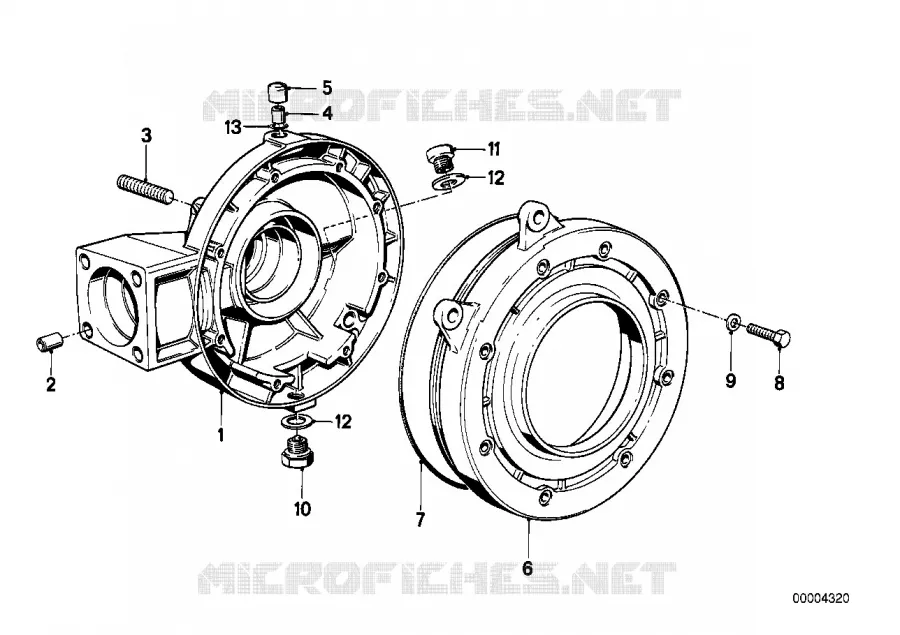 Mécanisme pont AR-Carter/Couvercle BMW Motorrad BMW Motorrad Classic K 100 1987 4 cyl. 2 soup.  K589 (0521)