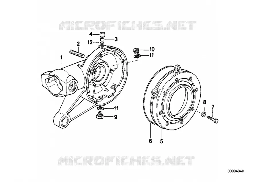 Mécanisme pont AR-Carter/Couvercle BMW Motorrad BMW Motorrad Classic K 100 1989 4 cyl. 2 soup.  K589 (0523,0533)