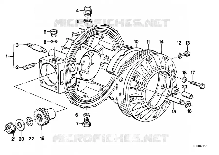 Mécanisme pont AR-Carter/Couvercle BMW Motorrad BMW Motorrad Classic R 80 1984 2V (85-95)  R80