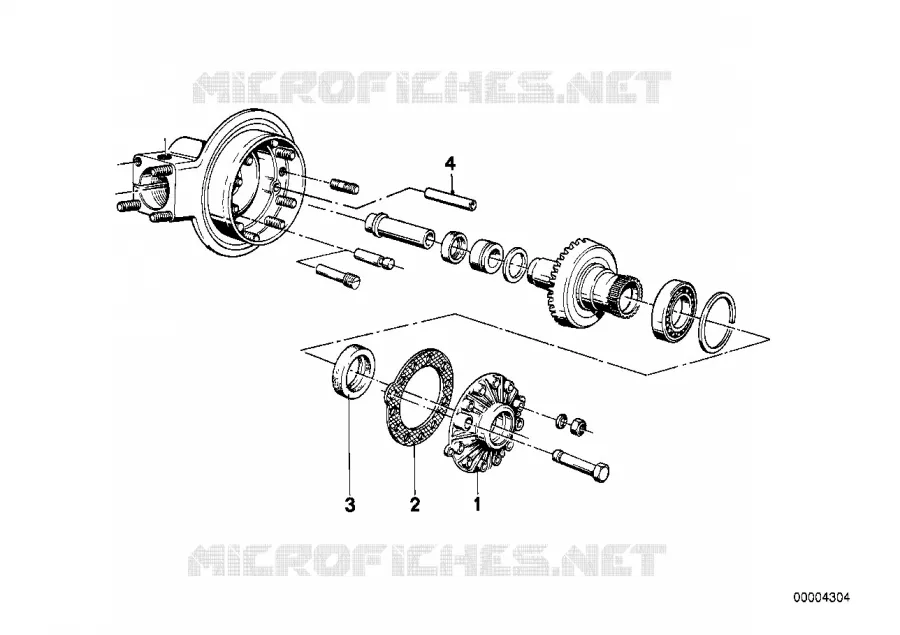 Mécanisme pont AR-Couvercle de carter BMW Motorrad BMW Motorrad Classic R 60 1974 Boxer (69-76)  R60