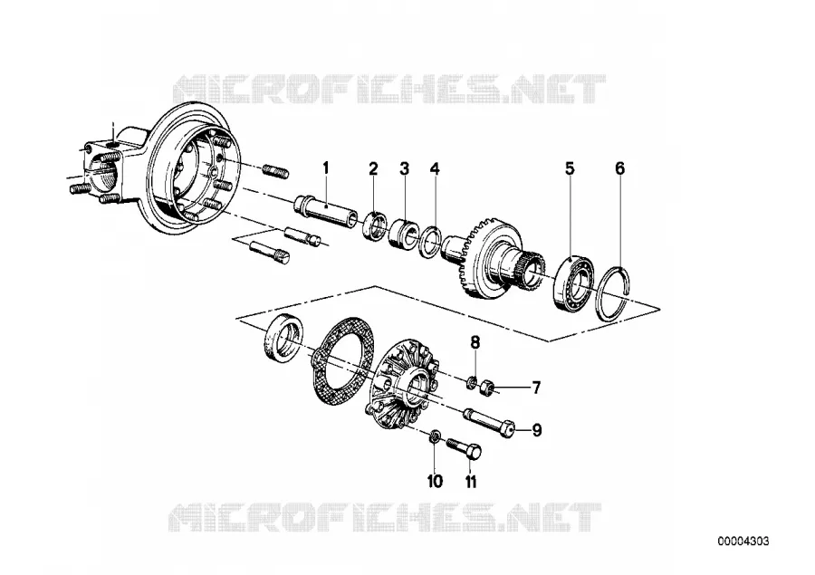 Mécanisme pont AR-Couvercle de carter BMW Motorrad BMW Motorrad Classic R 65 1980 Boxer (78-85)  R65
