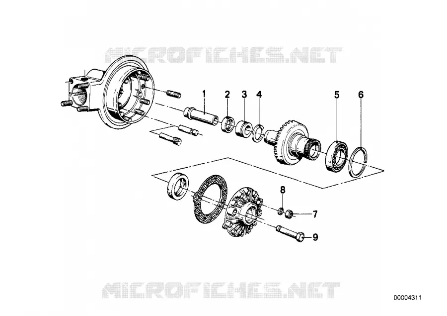 Mecan.pont ar-couronne dent. piec.rapp. BMW Motorrad BMW Motorrad Classic R 90 1974 Boxer (69-76)  R90