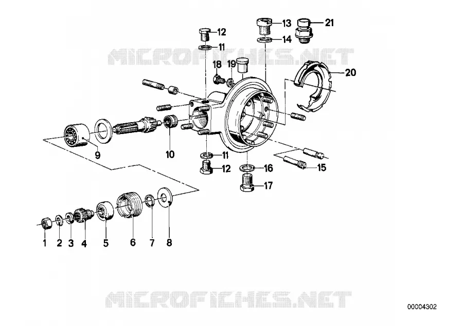 Mecan.pont ar-pignon conique piec.rapp. BMW Motorrad BMW Motorrad Classic R 45 1978 Boxer (78-85)  R45