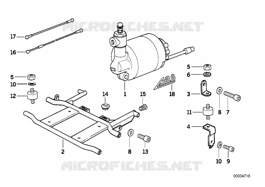 Modulateur de pression ABS I BMW Motorrad BMW Motorrad K 1100 1989 4 cyl. 4 soup.  K589 (0526, 0536)