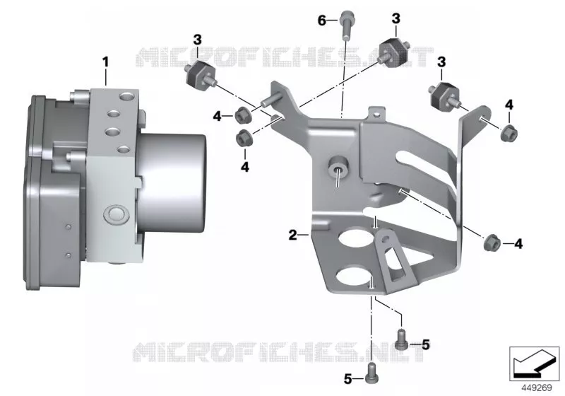 Modulateur pression I-ABS Generation 2 BMW Motorrad BMW Motorrad K 1600 2010 6 cyl.  K48 (0601,0611)